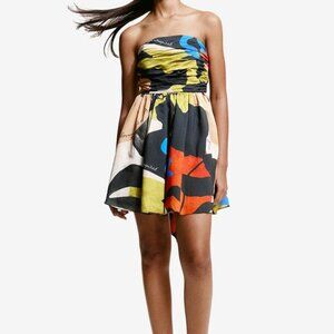 NWT H&M Bandeau Dress with Flared Skirt SIZE M